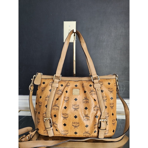 MCM Visetos Cognac Handbag/Shoulder bag Brown - Picture 7 of 13